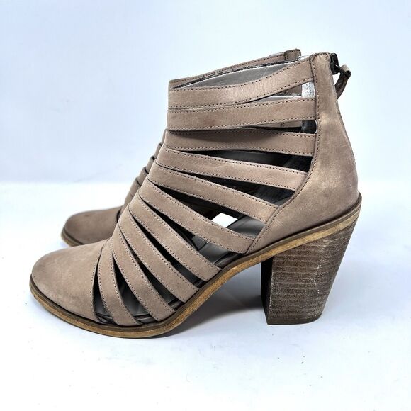 Hinge Hybrid Tan Block Heel Booties Womens 7.5 Festival Rodeo Western Country - Picture 4 of 9